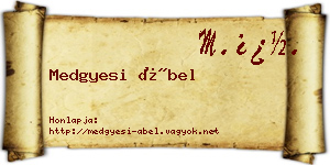 Medgyesi Ábel névjegykártya