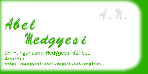 abel medgyesi business card